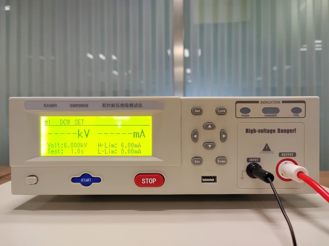 RS232/RS485 I/O इंटरफेस AC DC IR हाइपोट परीक्षक वोल्टेज आउटपुट 0.1KV-1.0KV