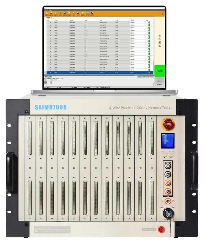 डीसी प्रतिरोध वोल्टेज परीक्षण 30V-4000V केबल असेंबली परीक्षण उपकरण 16/32/48/64 पिन